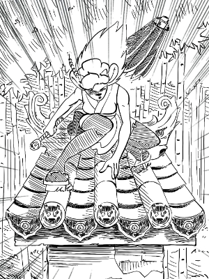 La guerrière de la forêt de Bamboo.